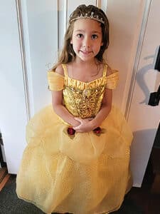 Girl dressed as a princess