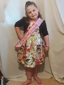 Girl dressed as a princess