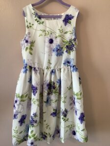 White w/ purple floral